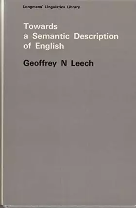 Couverture du produit · Towards a Semantic Description of English