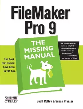 Couverture du produit · Filemaker Pro 9: The Missing Manual