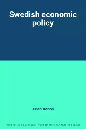 Couverture du produit · Swedish economic policy