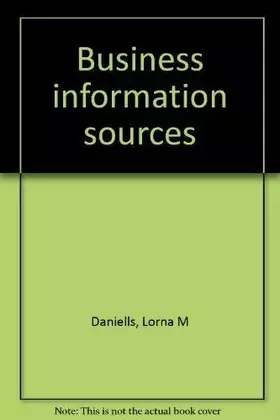Couverture du produit · Business information sources