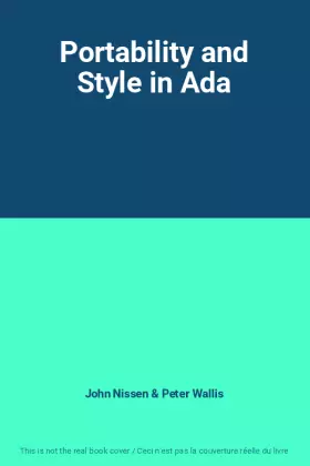 Couverture du produit · Portability and Style in Ada