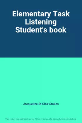 Couverture du produit · Elementary Task Listening Student's book