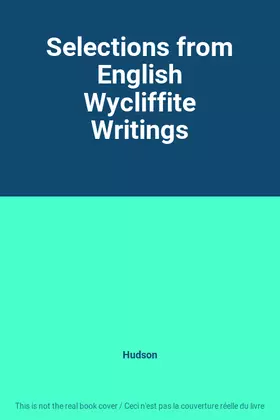 Couverture du produit · Selections from English Wycliffite Writings