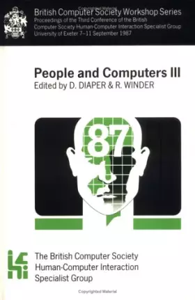 Couverture du produit · People and Computers III (British Computer Society Workshop Series)