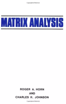 Couverture du produit · Matrix Analysis