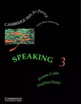 Couverture du produit · Speaking 3 Student's book: Upper-intermediate