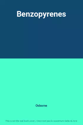 Couverture du produit · Benzopyrenes