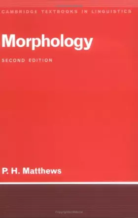 Couverture du produit · Morphology