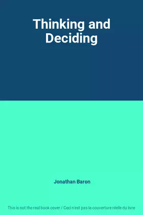 Couverture du produit · Thinking and Deciding