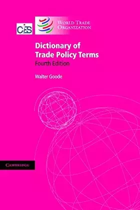 Couverture du produit · Dictionary of Trade Policy Terms