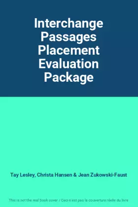 Couverture du produit · Interchange Passages Placement Evaluation Package