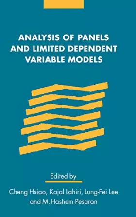 Couverture du produit · Analysis of Panels and Limited Dependent Variable Models