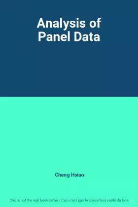 Couverture du produit · Analysis of Panel Data