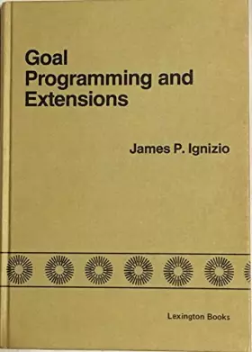 Couverture du produit · Goal programming and extensions
