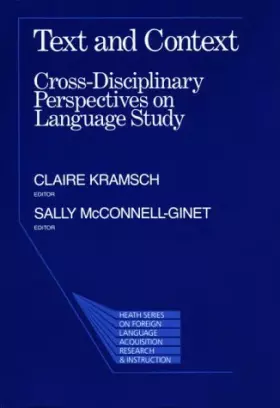 Couverture du produit · Text and Context: Cross-Disciplinary Perspectives on Language
