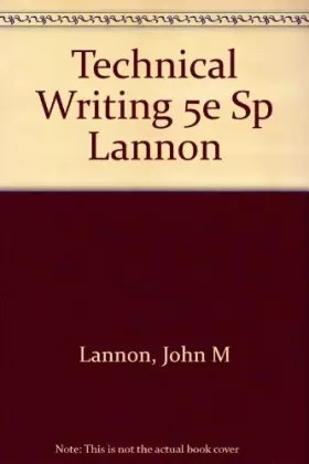 Couverture du produit · Technical Writing 5e Sp Lannon