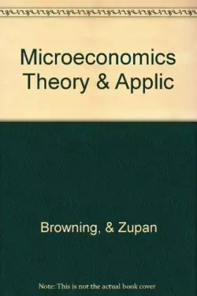Couverture du produit · Microeconomic Theory & Application