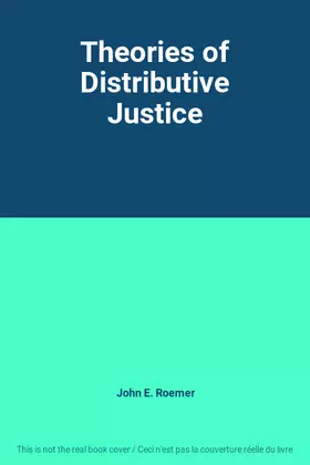Couverture du produit · Theories of Distributive Justice
