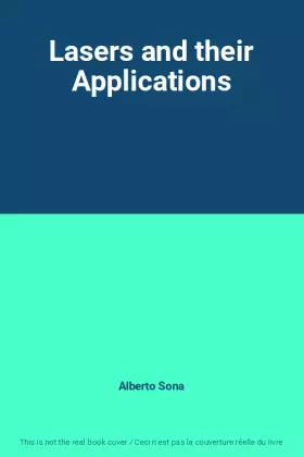 Couverture du produit · Lasers and their Applications