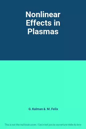 Couverture du produit · Nonlinear Effects in Plasmas