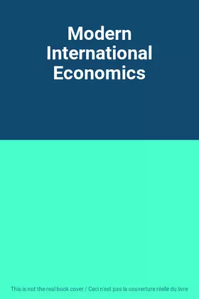Couverture du produit · Modern International Economics
