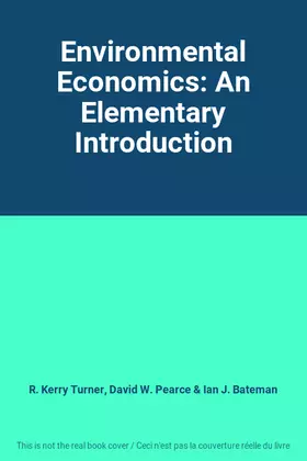 Couverture du produit · Environmental Economics: An Elementary Introduction