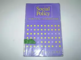 Couverture du produit · Social Policy: A Critical Introduction
