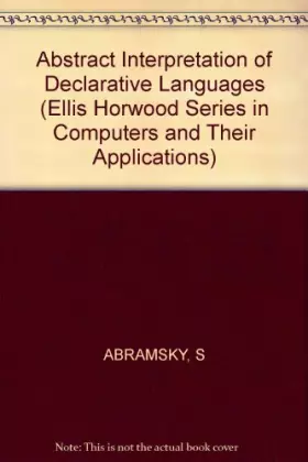 Couverture du produit · Abstract Interpretation of Declarative Languages