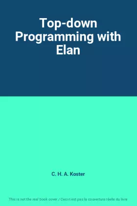 Couverture du produit · Top-down Programming with Elan