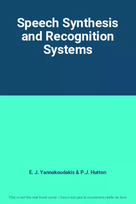 Couverture du produit · Speech Synthesis and Recognition Systems