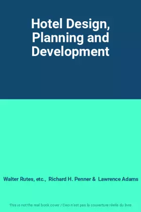 Couverture du produit · Hotel Design, Planning and Development