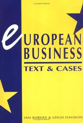 Couverture du produit · European Business: Text and Cases