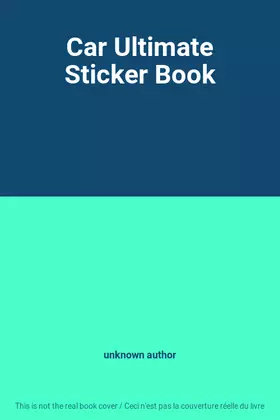 Couverture du produit · Car Ultimate Sticker Book