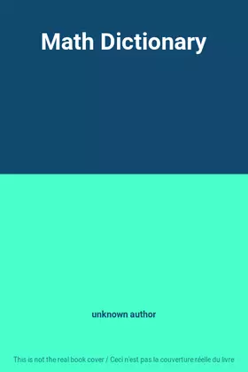 Couverture du produit · Math Dictionary