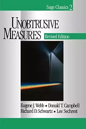 Couverture du produit · Unobtrusive Measures (Sage Classics Series, 2)