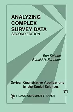 Couverture du produit · Analyzing Complex Survey Data (Quantitative Applications in the Social Sciences)