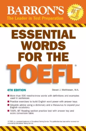 Couverture du produit · Essential Words for the TOEFL