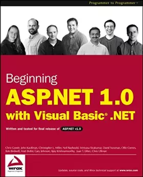 Couverture du produit · Beginning ASP.NET 1.0 with Visual Basic.NET