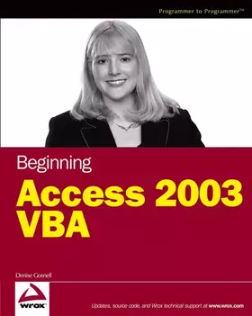 Couverture du produit · Beginning Access 2003 VBA
