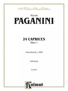 Couverture du produit · 24 Caprices, Opus 1: For Viola