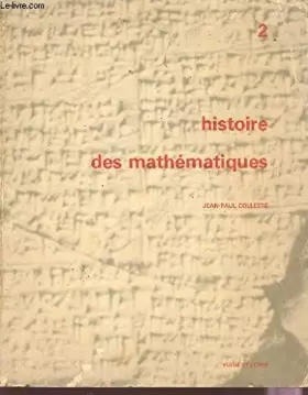 Couverture du produit · HISTOIRE DES MATHEMATIQUES - tome 2.