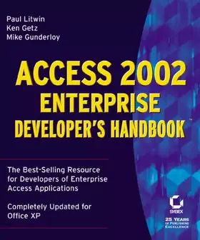 Couverture du produit · Access 2002 Enterprise Developer's Handbook