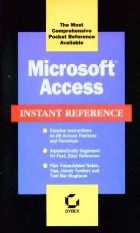 Couverture du produit · Microsoft Access Instant Reference