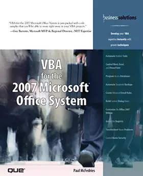 Couverture du produit · VBA for the 2007 Microsoft Office System