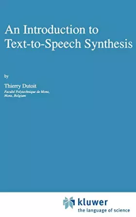 Couverture du produit · An Introduction to Text-To-Speech Synthesis