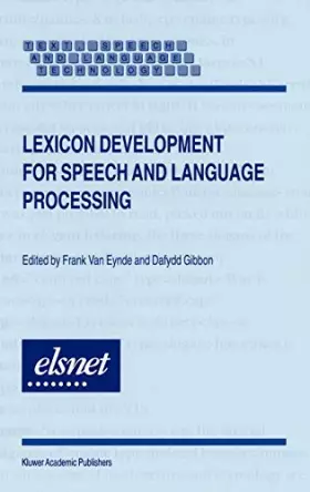Couverture du produit · Lexicon Development for Speech and Language Processing