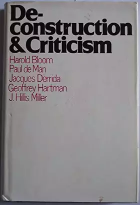 Couverture du produit · Deconstruction and Criticism