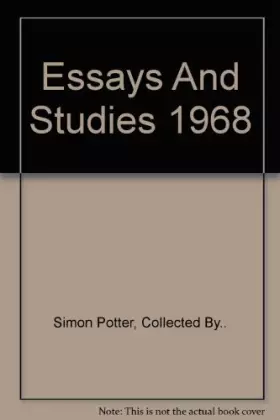 Couverture du produit · Essays and Studies 1968
