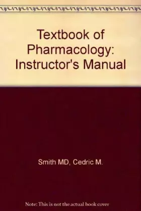 Couverture du produit · Textbook of Pharmacology