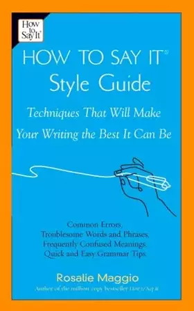 Couverture du produit · How to Say It Style Guide